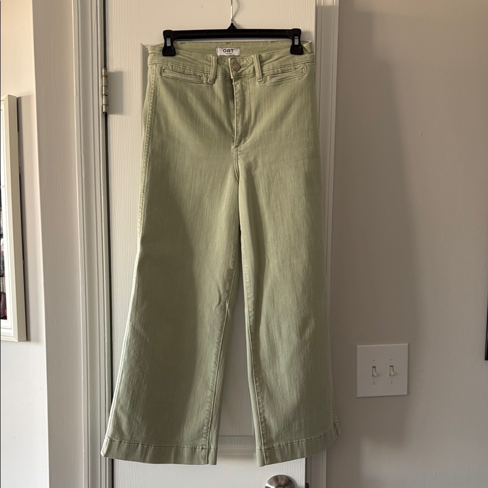 OAT Light Sage Wide-Leg Jeans